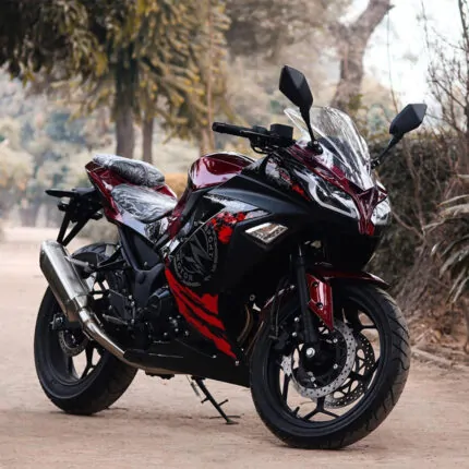 Kawasaki Ninja 250cc , 300cc & 400cc Black & Red